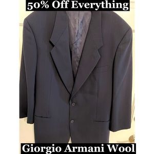 Giorgio Armani Virgin Wool Mild pinstripe Made in Italy Perfect! 41 R